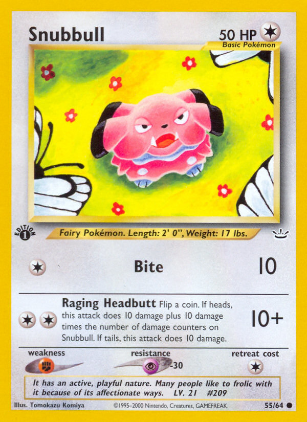 Snubbull (55/64) [Neo Revelation 1st Edition] | Mega City Incorporated