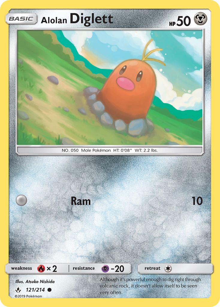Alolan Diglett (121/214) [Sun & Moon: Unbroken Bonds] | Mega City Incorporated