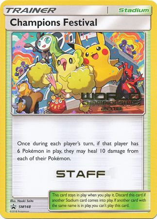 Champions Festival (SM148) (2018 Staff) [Sun & Moon: Black Star Promos] | Mega City Incorporated