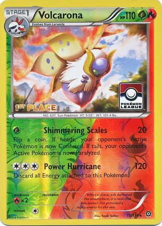 Volcarona (15/114) (League Promo 1st Place) [XY: Steam Siege] | Mega City Incorporated