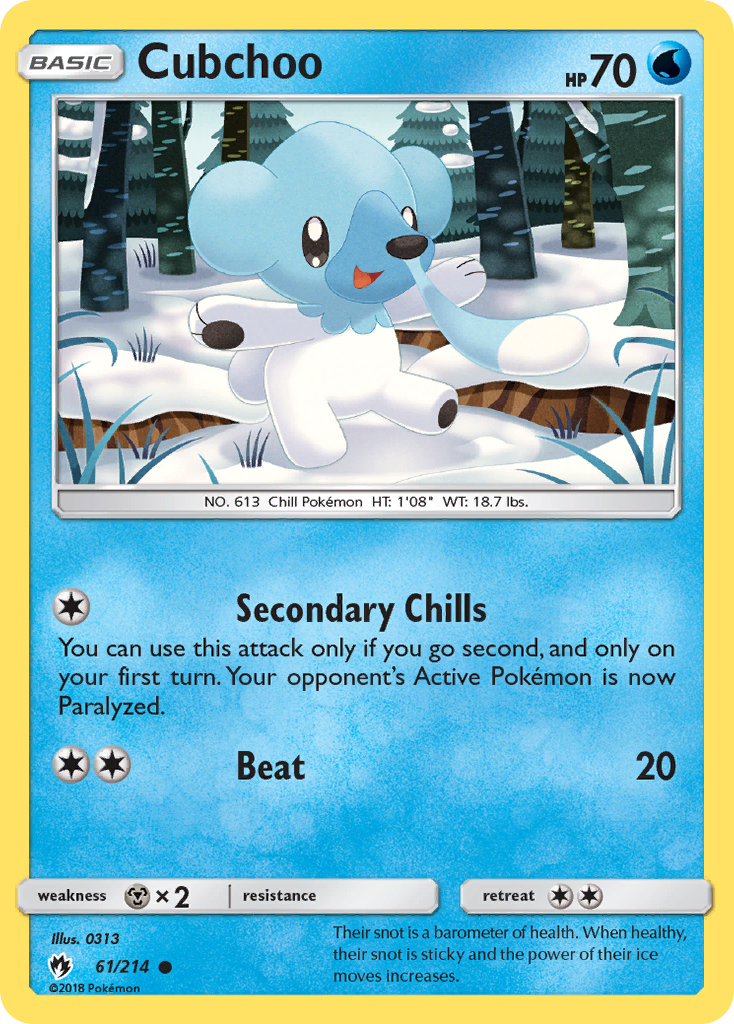 Cubchoo (61/214) [Sun & Moon: Lost Thunder] | Mega City Incorporated