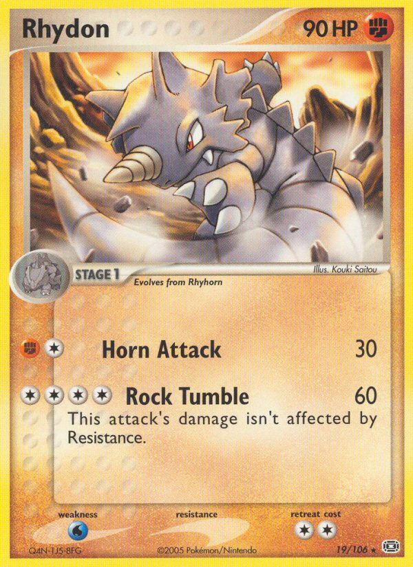 Rhydon (19/106) [EX: Emerald] | Mega City Incorporated