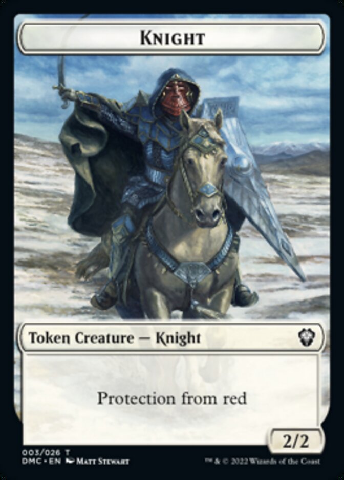 Soldier // Knight Double-sided Token [Dominaria United Tokens] | Mega City Incorporated