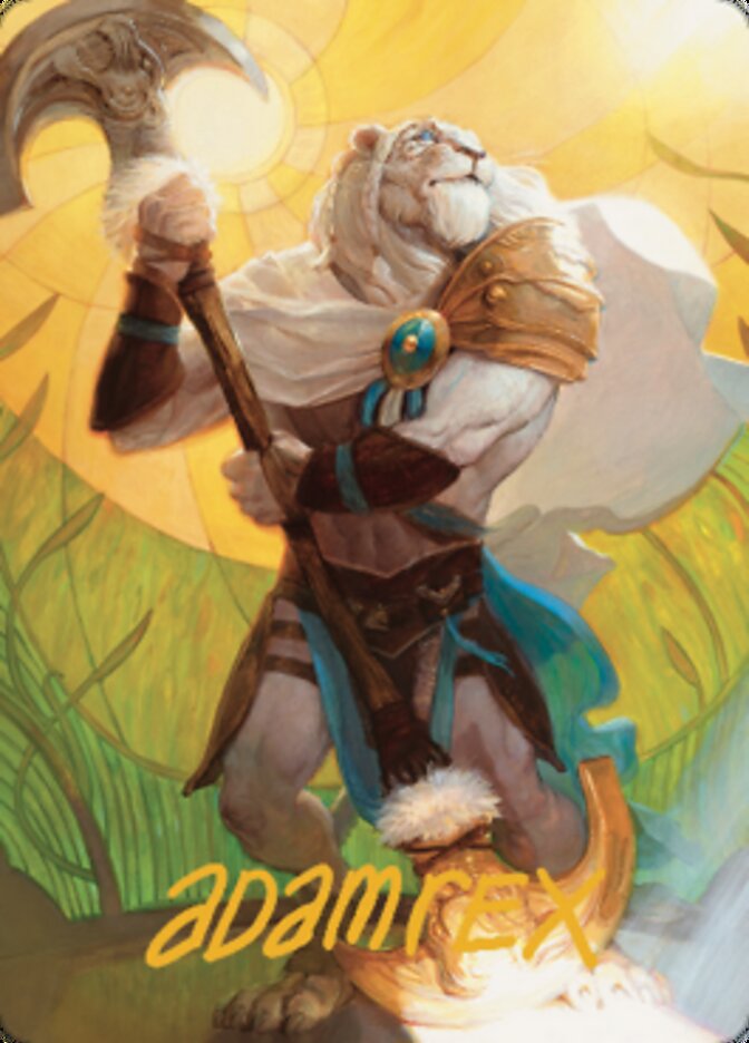 Ajani, Sleeper Agent Art Card (Gold-Stamped Signature) [Dominaria United Art Series] | Mega City Incorporated