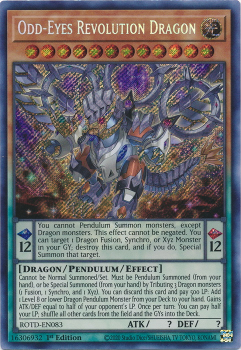 Odd-Eyes Revolution Dragon [ROTD-EN083] Secret Rare | Mega City Incorporated