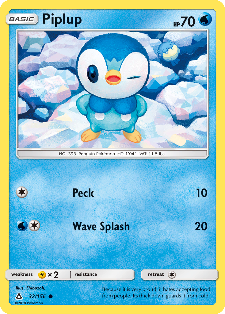 Piplup (32/156) [Sun & Moon: Ultra Prism] | Mega City Incorporated