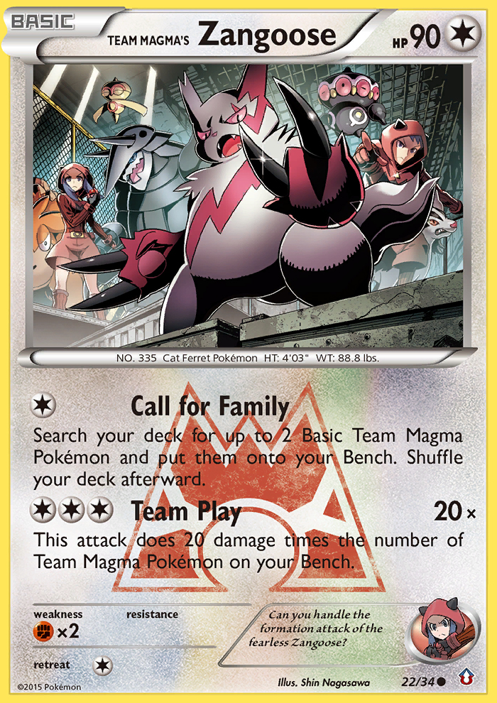 Team Magma's Zangoose (22/34) [XY: Double Crisis] | Mega City Incorporated