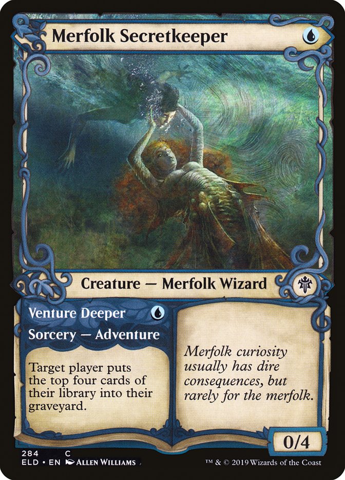 Merfolk Secretkeeper // Venture Deeper (Showcase) [Throne of Eldraine] | Mega City Incorporated