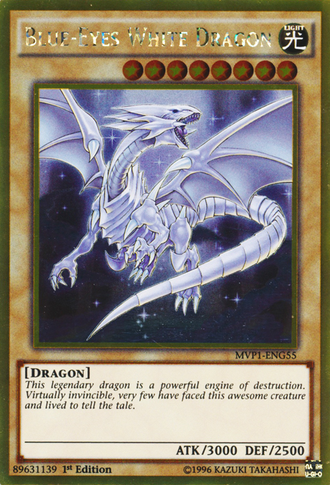 Blue-Eyes White Dragon [MVP1-ENG55] Gold Rare | Mega City Incorporated