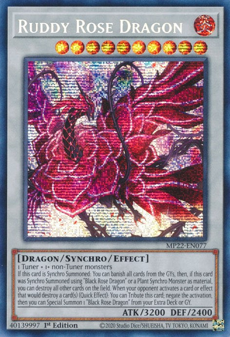 Ruddy Rose Dragon [MP22-EN077] Prismatic Secret Rare | Mega City Incorporated