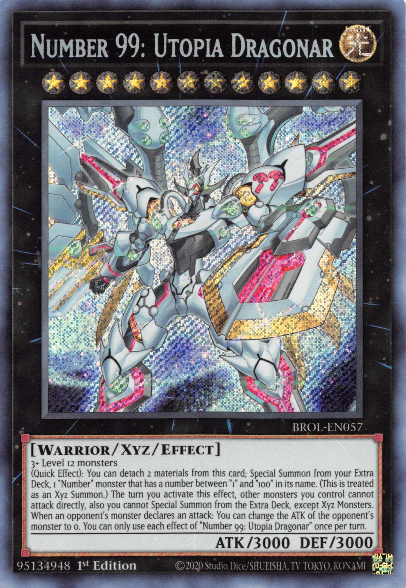 Number 99: Utopia Dragonar [BROL-EN057] Secret Rare | Mega City Incorporated