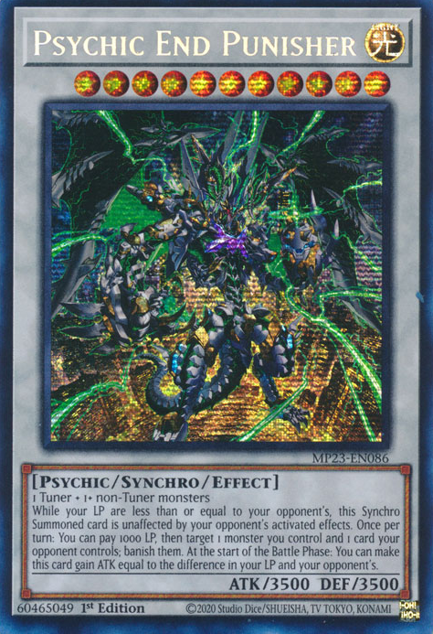 Psychic End Punisher [MP23-EN086] Prismatic Secret Rare | Mega City Incorporated