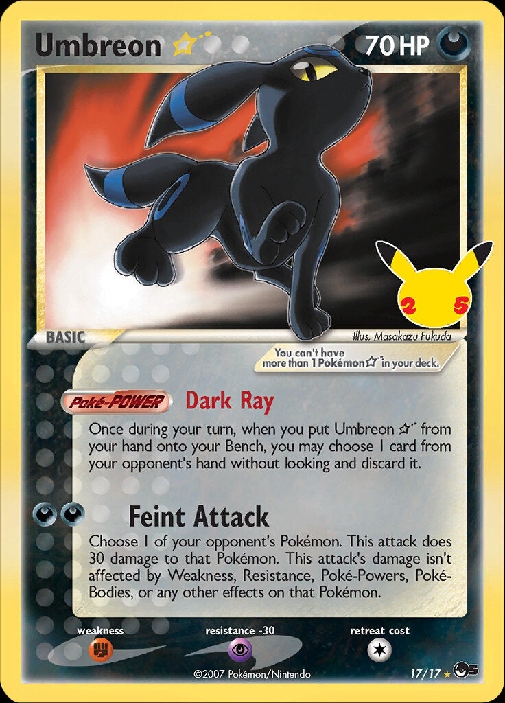 Umbreon (17/17) (Star) [Celebrations: 25th Anniversary - Classic Collection] | Mega City Incorporated