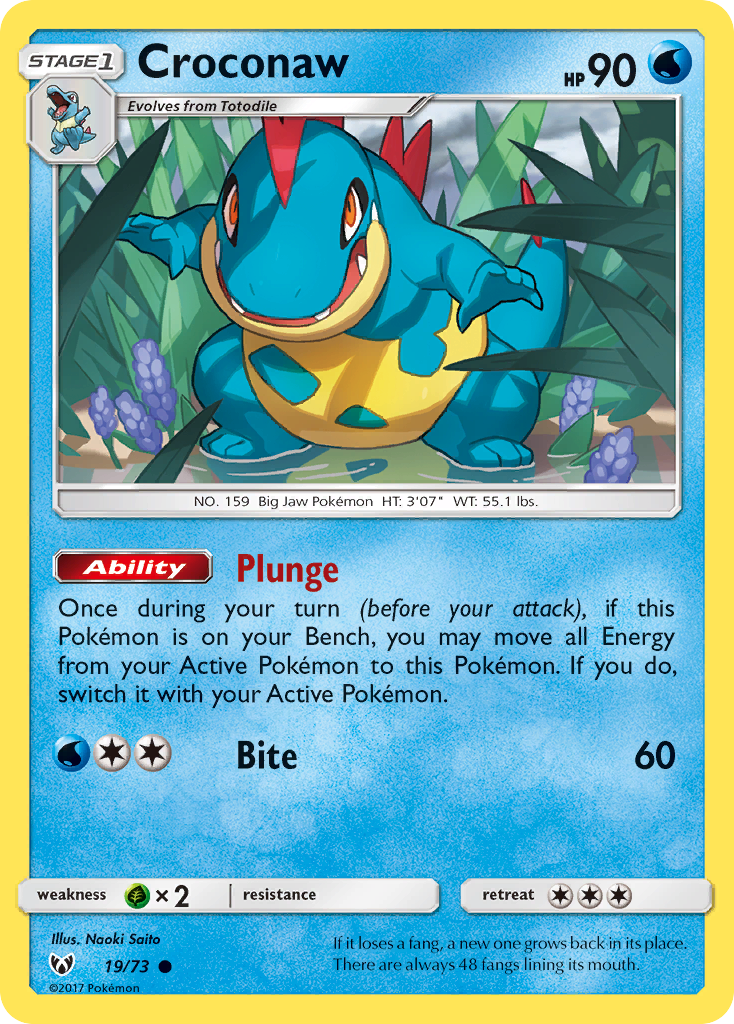 Croconaw (19/73) [Sun & Moon: Shining Legends] | Mega City Incorporated