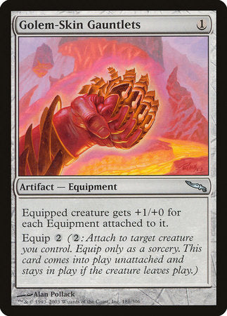 Golem-Skin Gauntlets [Mirrodin] | Mega City Incorporated