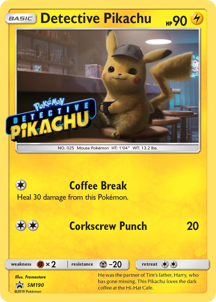 Detective Pikachu (SM190) (Stamped) [Sun & Moon: Black Star Promos] | Mega City Incorporated