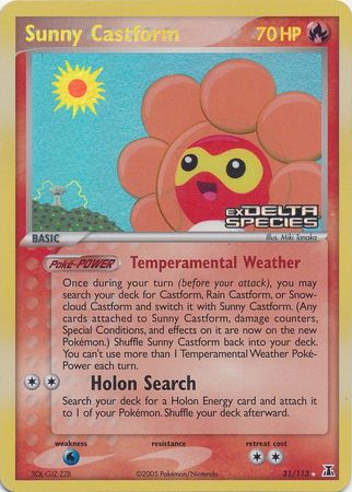 Sunny Castform (31/113) (Stamped) [EX: Delta Species] | Mega City Incorporated