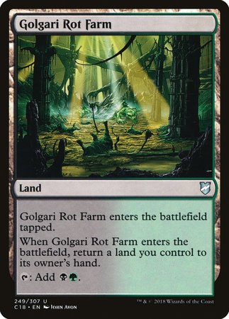 Golgari Rot Farm [Commander 2018] | Mega City Incorporated