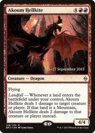 Akoum Hellkite [Battle for Zendikar Promos] | Mega City Incorporated