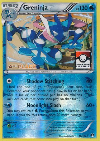 Greninja (40/122) (League Promo 4th Place) [XY: BREAKpoint] | Mega City Incorporated