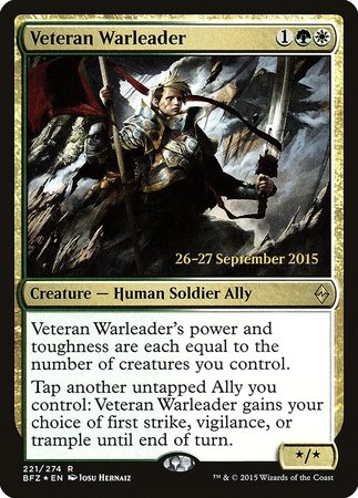 Veteran Warleader [Battle for Zendikar Promos] | Mega City Incorporated