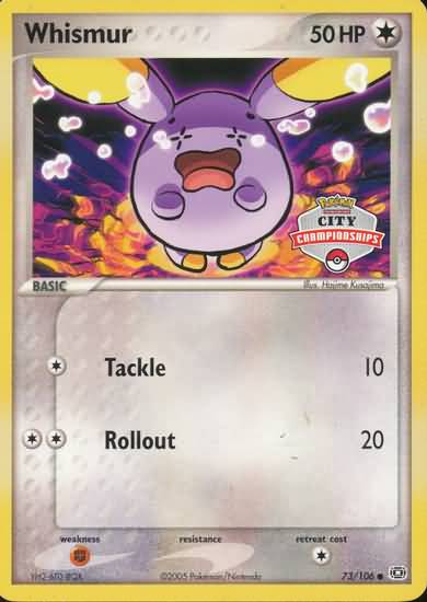Whismur (73/106) (City Championship) [EX: Emerald] | Mega City Incorporated