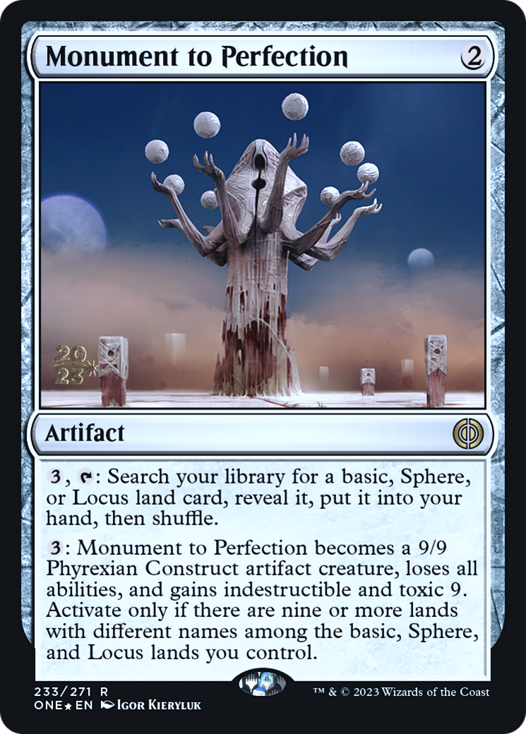 Monument to Perfection [Phyrexia: All Will Be One Prerelease Promos] | Mega City Incorporated