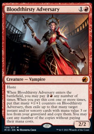 Bloodthirsty Adversary (Promo Pack) [Innistrad: Midnight Hunt Promos] | Mega City Incorporated