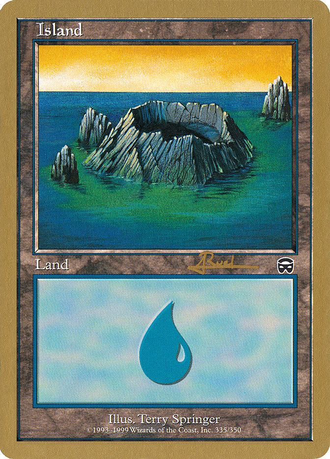 Island (335) (Antoine Ruel) [World Championship Decks 2001] | Mega City Incorporated