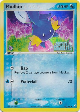 Mudkip (58/100) (Stamped) [EX: Crystal Guardians] | Mega City Incorporated