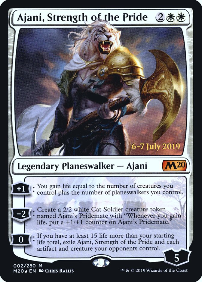 Ajani, Strength of the Pride  [Core Set 2020 Prerelease Promos] | Mega City Incorporated