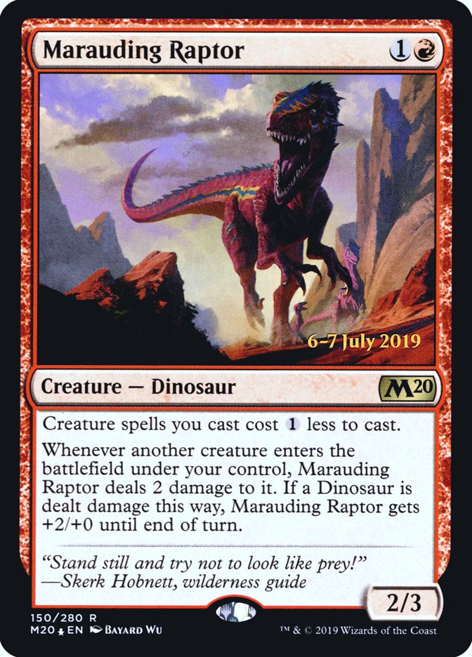 Marauding Raptor  [Core Set 2020 Prerelease Promos] | Mega City Incorporated