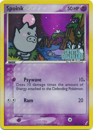 Spoink (62/100) (Stamped) [EX: Crystal Guardians] | Mega City Incorporated