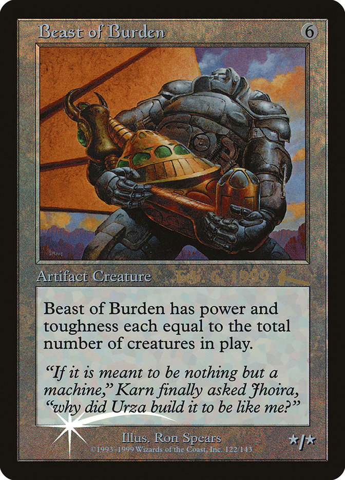 Beast of Burden [Urza's Legacy Promos] | Mega City Incorporated