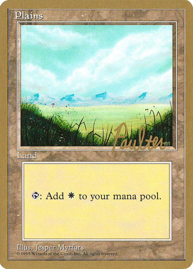 Plains (pp366) (Preston Poulter) [Pro Tour Collector Set] | Mega City Incorporated