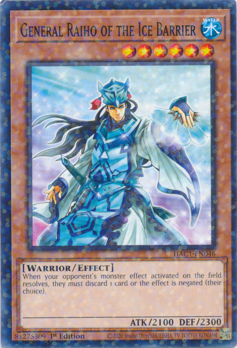 General Raiho of the Ice Barrier (Duel Terminal) [HAC1-EN046] Common | Mega City Incorporated