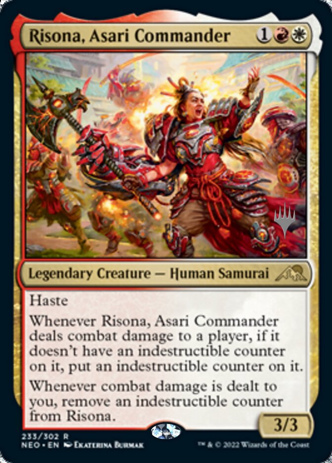 Risona, Asari Commander (Promo Pack) [Kamigawa: Neon Dynasty Promos] | Mega City Incorporated