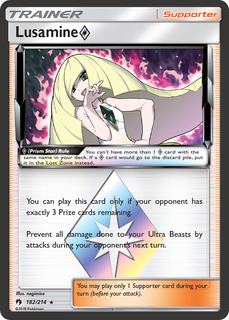 Lusamine (182/214) (Prism Star) [Sun & Moon: Lost Thunder] | Mega City Incorporated