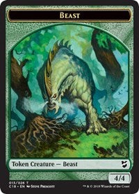 Beast (013) // Plant Double-sided Token [Commander 2018 Tokens] | Mega City Incorporated