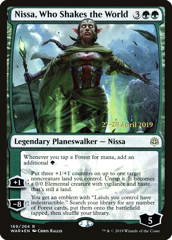 Nissa, Who Shakes the World  [War of the Spark Prerelease Promos] | Mega City Incorporated