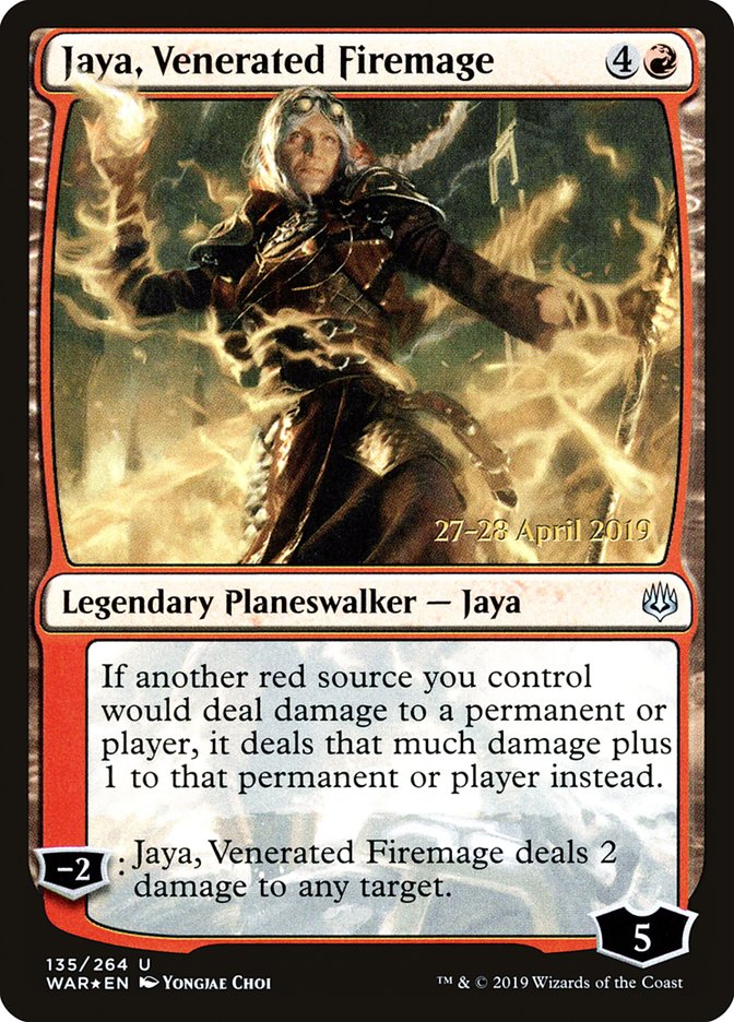 Jaya, Venerated Firemage  [War of the Spark Prerelease Promos] | Mega City Incorporated