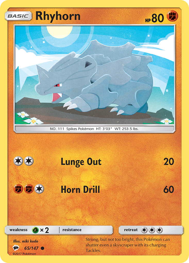 Rhyhorn (65/147) [Sun & Moon: Burning Shadows] | Mega City Incorporated