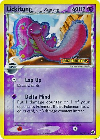 Lickitung (19/101) (Delta Species) (Stamped) [EX: Dragon Frontiers] | Mega City Incorporated