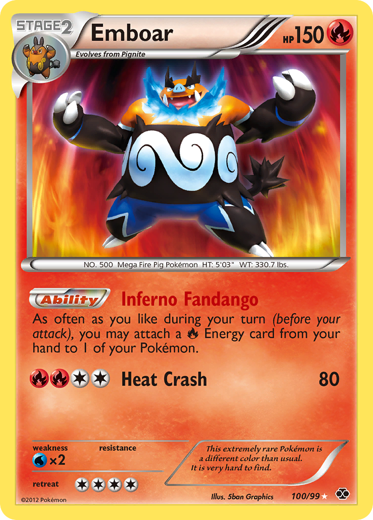 Emboar (100/99) [Black & White: Next Destinies] | Mega City Incorporated