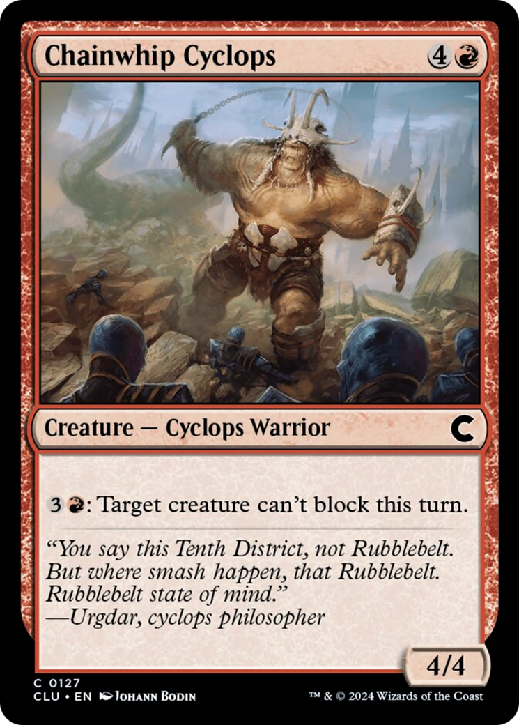 Chainwhip Cyclops [Ravnica: Clue Edition] | Mega City Incorporated