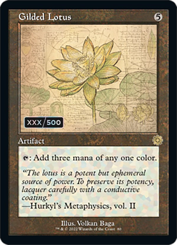 Gilded Lotus (Retro Schematic) (Serial Numbered) [The Brothers' War Retro Artifacts] | Mega City Incorporated