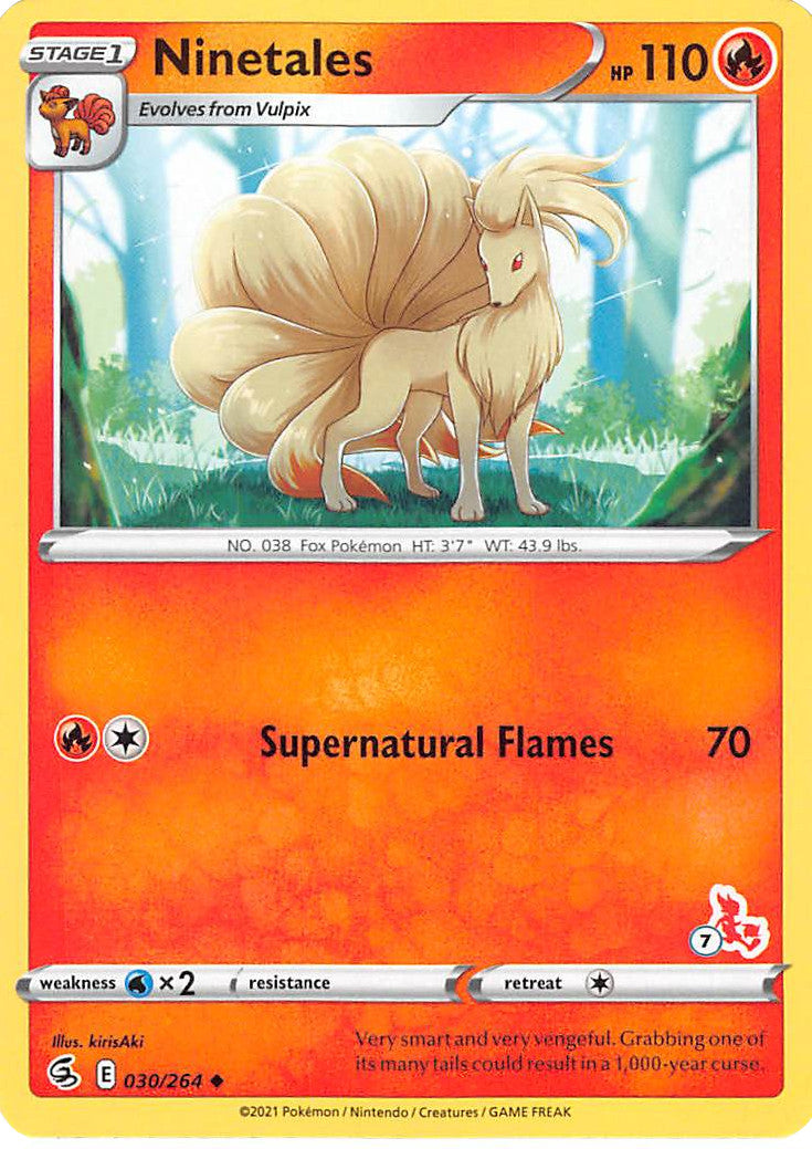 Ninetales (30/264) (Cinderace Stamp #7) [Battle Academy 2022] | Mega City Incorporated