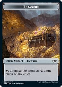 Treasure // Wurm (029) Double-sided Token [Double Masters Tokens] | Mega City Incorporated