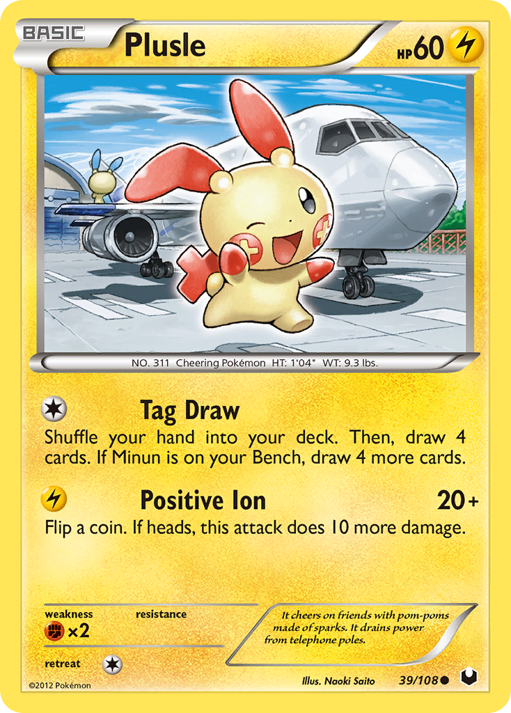 Plusle (39/108) [Black & White: Dark Explorers] | Mega City Incorporated
