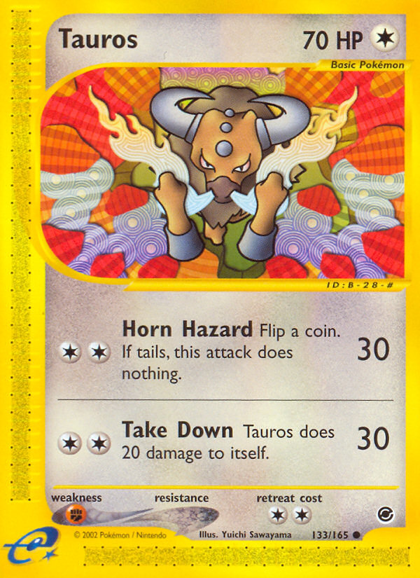 Tauros (133/165) [Expedition: Base Set] | Mega City Incorporated